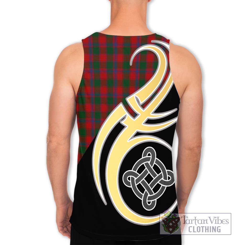 Bruce Old Tartan Men's Tank Top with Family Crest and Celtic Symbol Style - Tartan Vibes Clothing