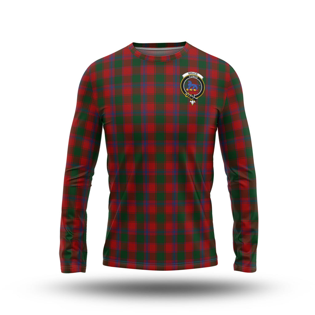 Bruce Old Tartan Long Sleeve T-Shirt with Family Crest - Tartanvibesclothing