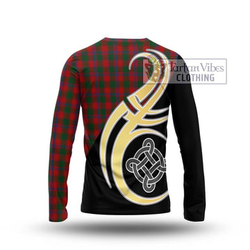 Bruce Old Tartan Long Sleeve T-Shirt with Family Crest and Celtic Symbol Style