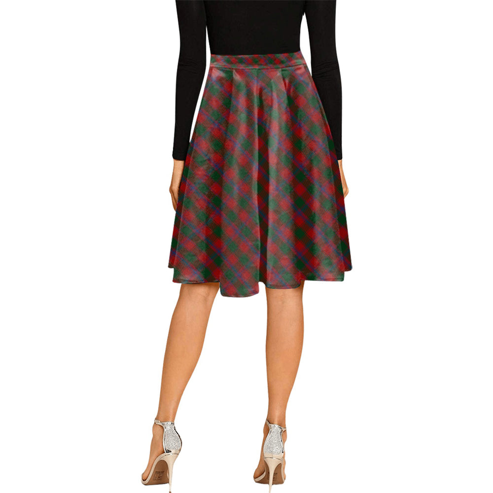 Bruce Old Tartan Melete Pleated Midi Skirt - Tartanvibesclothing