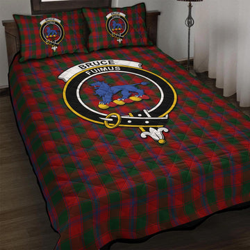 Bruce Old Tartan Quilt Bed Set with Family Crest