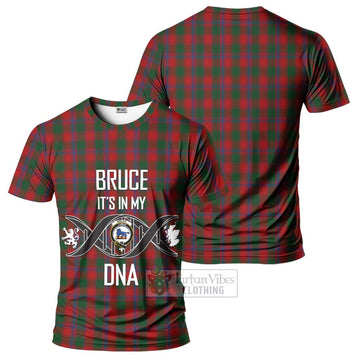 Bruce Old Tartan T-Shirt with Family Crest DNA In Me Style