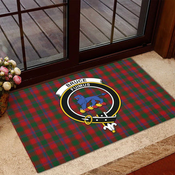 Bruce Old Tartan Door Mat with Family Crest