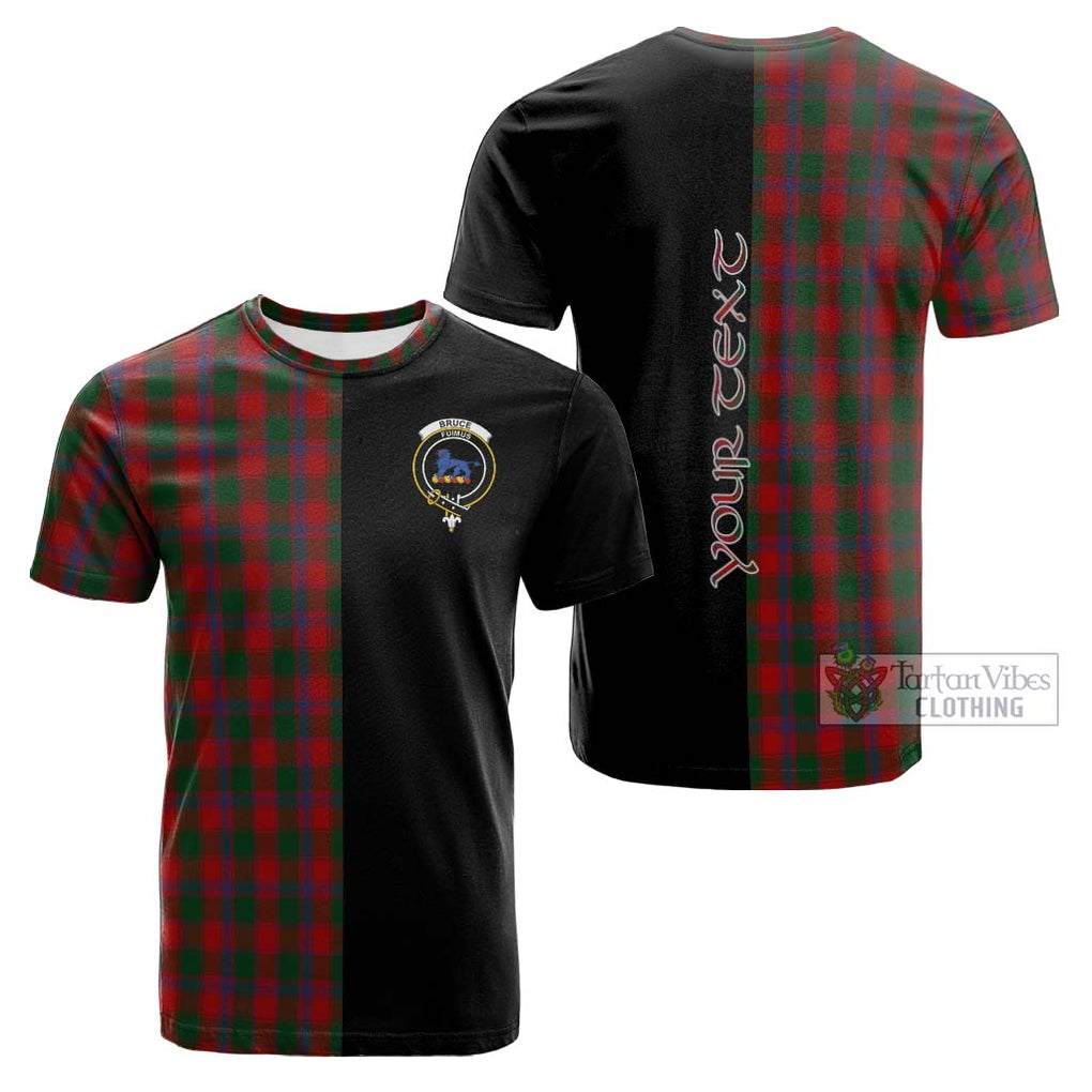 Tartan Vibes Clothing Bruce Old Tartan Cotton T-shirt with Family Crest and Half Of Me Style