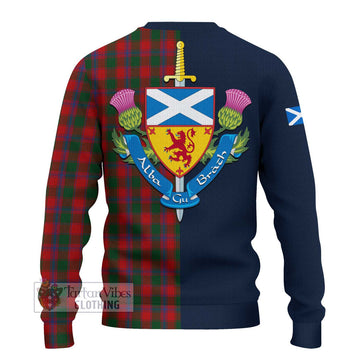 Bruce Old Tartan Ugly Sweater with Scottish Lion Royal Arm Half Style