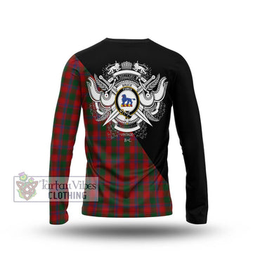 Bruce Old Tartan Long Sleeve T-Shirt with Family Crest and Military Logo Style