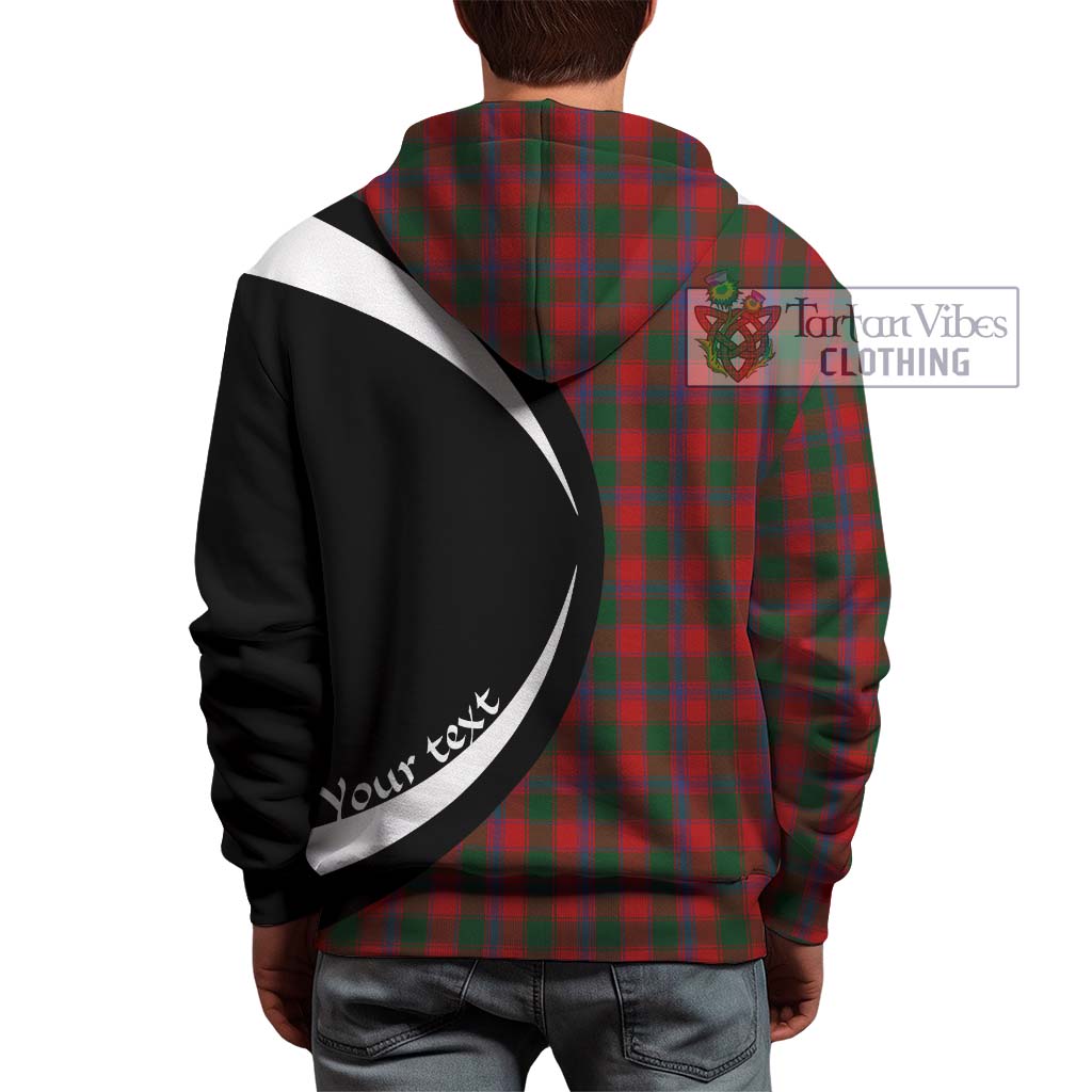 Tartan Vibes Clothing Bruce Old Tartan Hoodie with Family Crest Circle Style