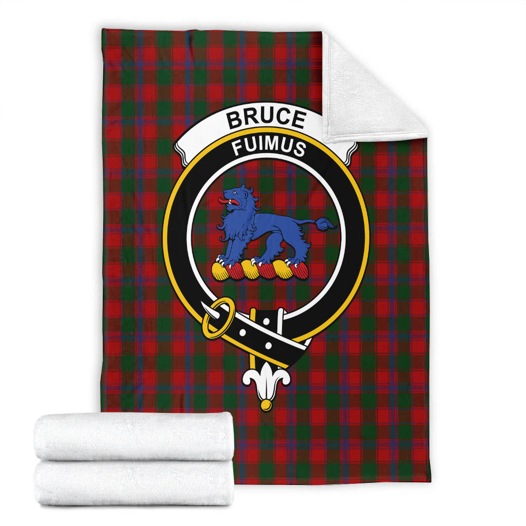 Bruce Old Tartan Blanket with Family Crest - Tartan Vibes Clothing