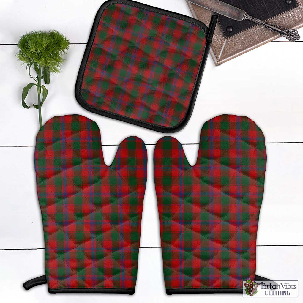 Bruce Old Tartan Combo Oven Mitt & Pot-Holder Combo 1 Oven Mitt & 1 Pot-Holder Black - Tartan Vibes Clothing