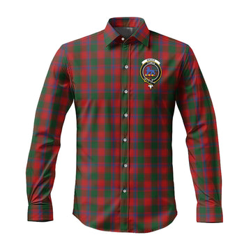 Bruce Old Tartan Long Sleeve Button Up Shirt with Family Crest