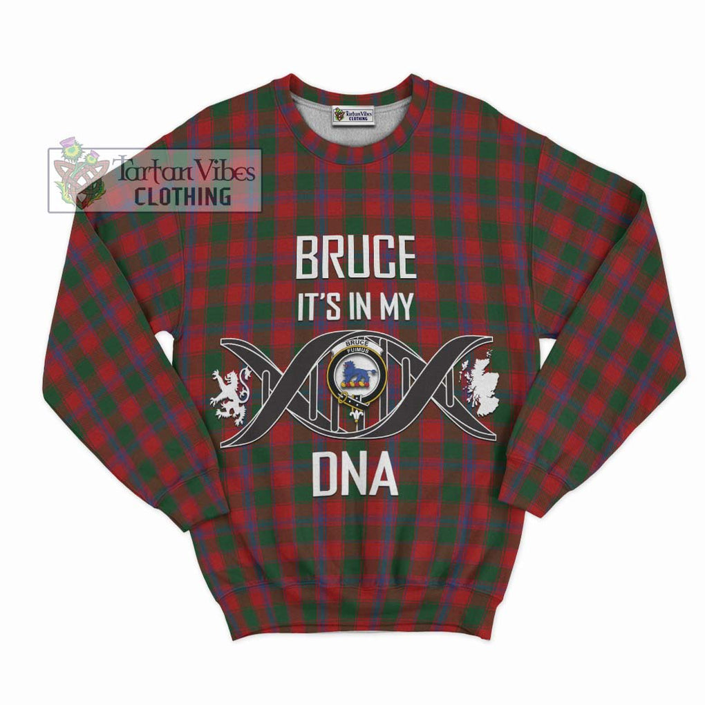 Bruce Old Tartan Sweatshirt with Family Crest DNA In Me Style - Tartanvibesclothing Shop