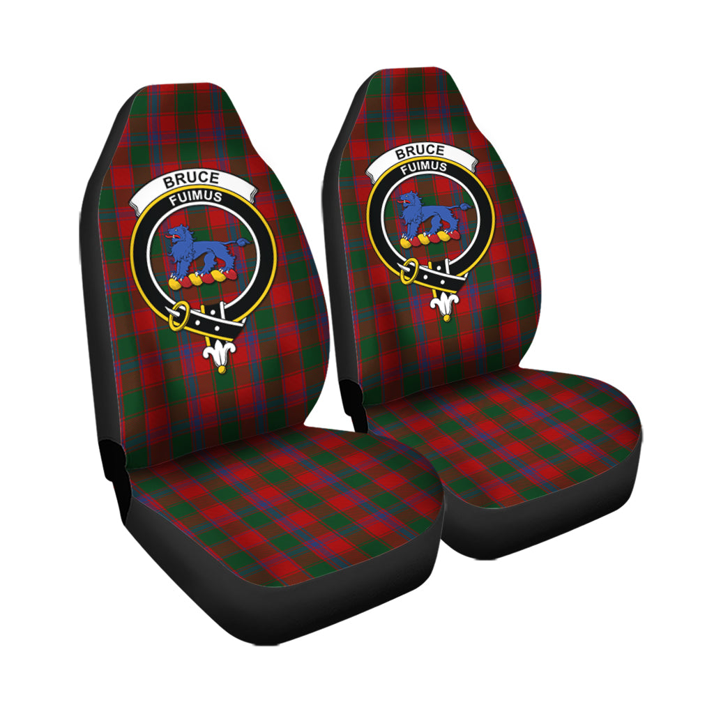 Bruce Old Tartan Car Seat Cover with Family Crest - Tartanvibesclothing