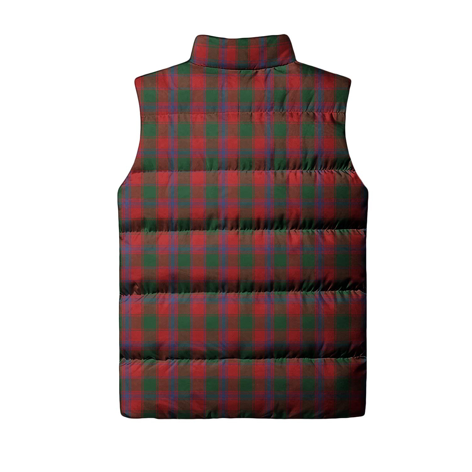 Bruce Old Tartan Sleeveless Puffer Jacket with Family Crest - Tartanvibesclothing