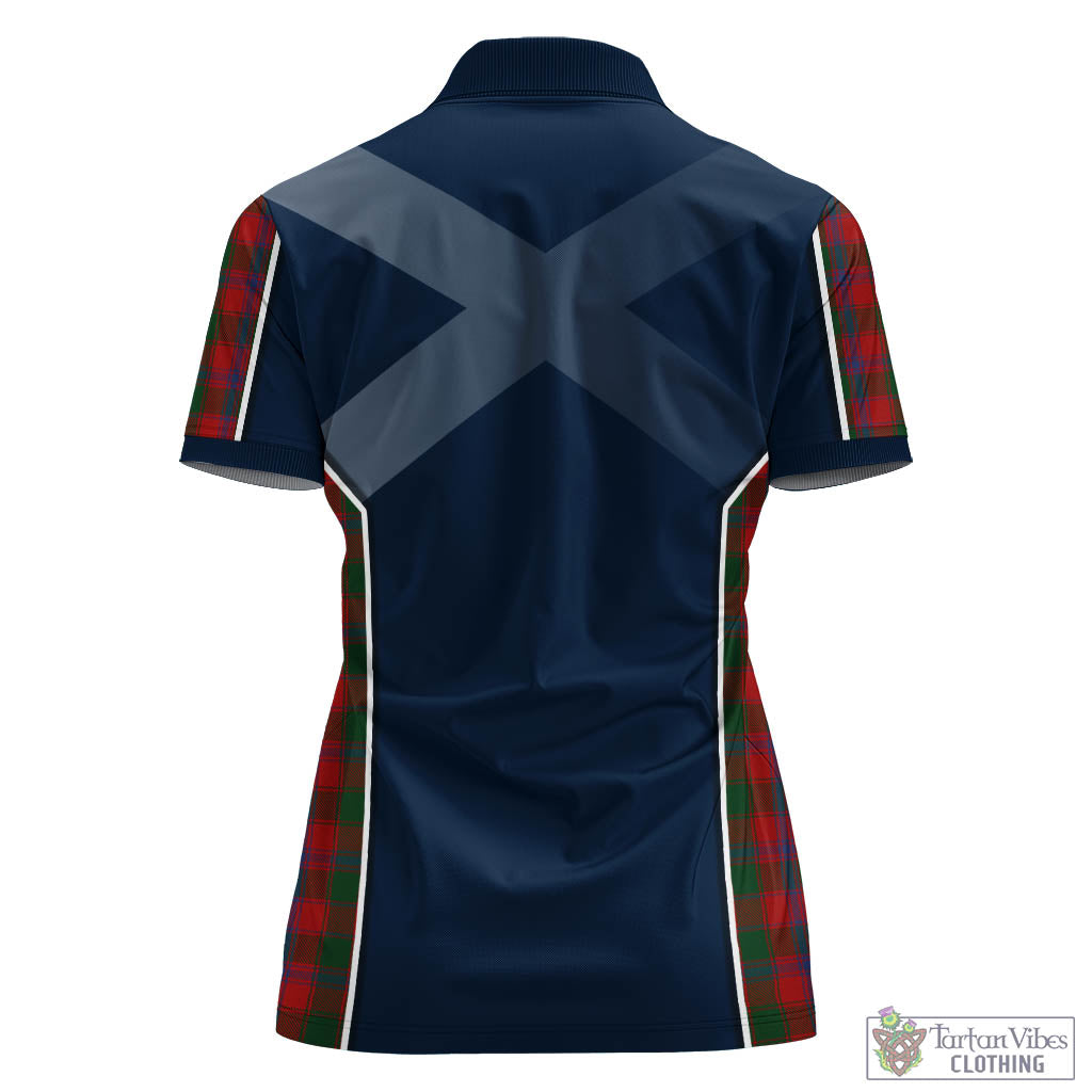 Tartan Vibes Clothing Bruce Old Tartan Women's Polo Shirt with Family Crest and Lion Rampant Vibes Sport Style