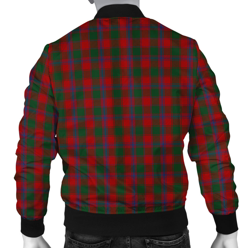 Bruce Old Tartan Bomber Jacket with Family Crest - Tartanvibesclothing