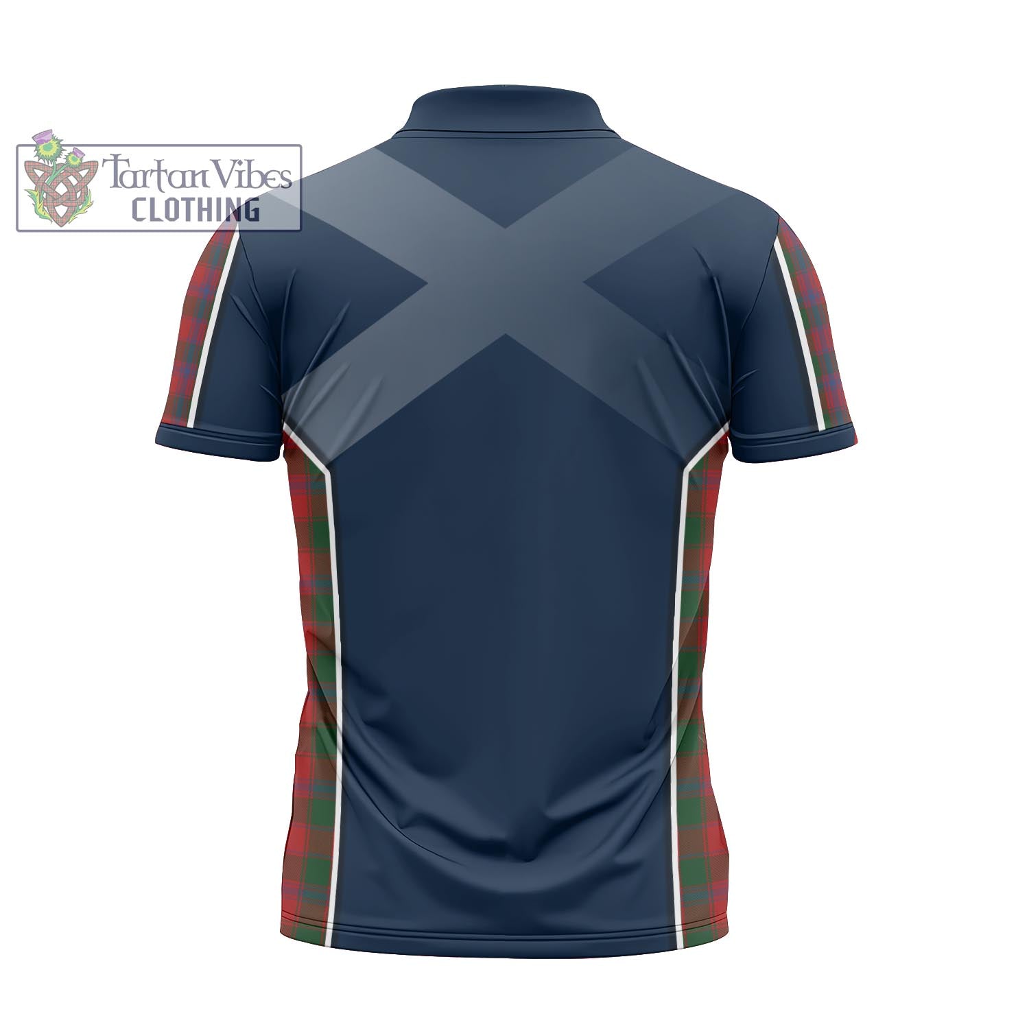 Tartan Vibes Clothing Bruce Old Tartan Zipper Polo Shirt with Family Crest and Scottish Thistle Vibes Sport Style