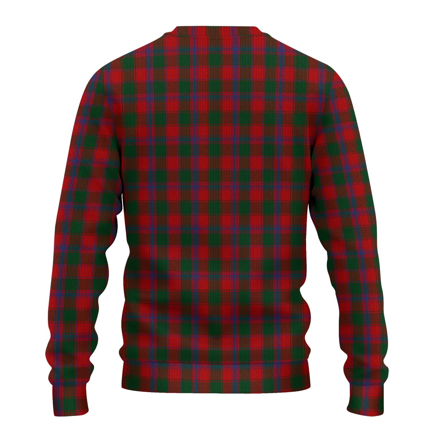 Bruce Old Tartan Knitted Sweater with Family Crest - Tartanvibesclothing