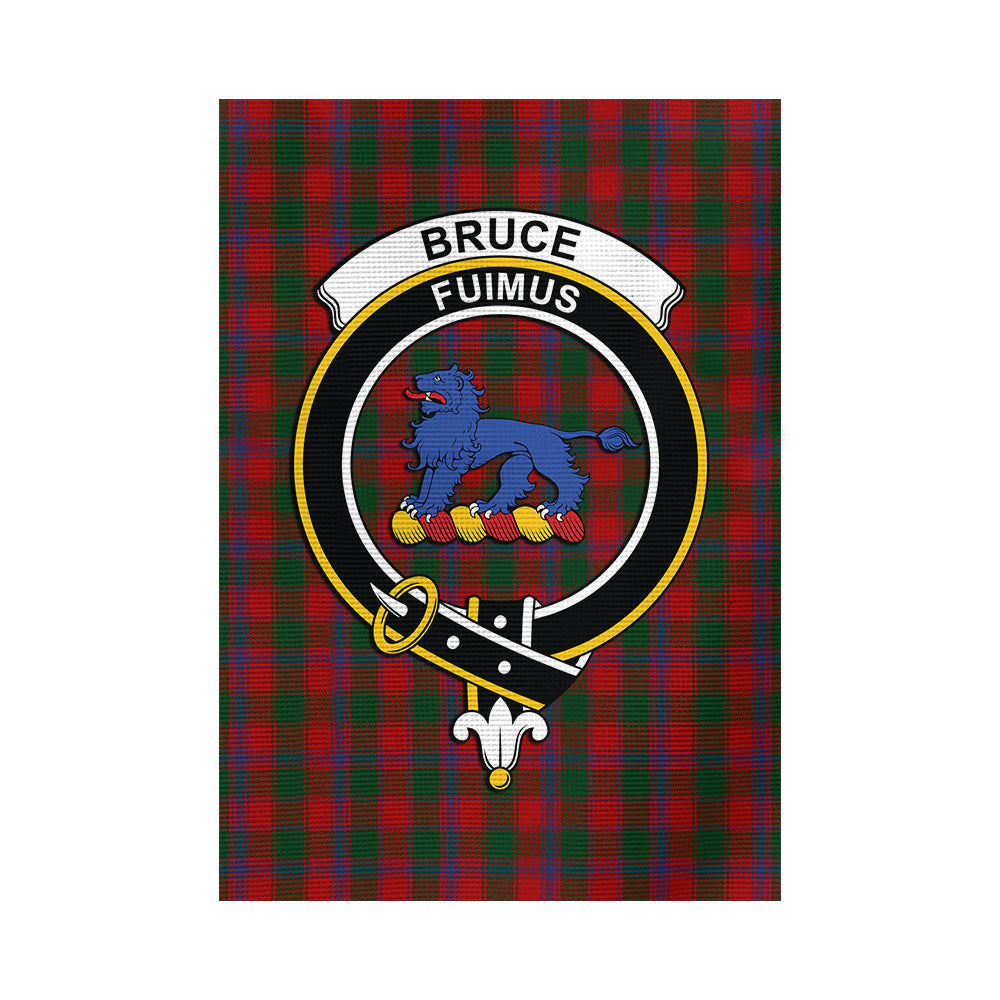 Bruce Old Tartan Flag with Family Crest - Tartan Vibes Clothing