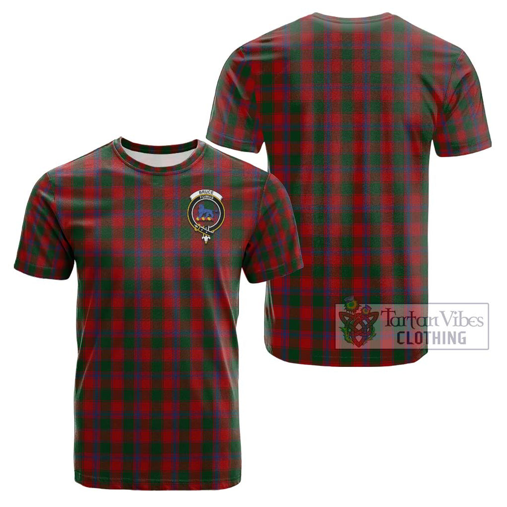 Bruce Old Tartan Cotton T-Shirt with Family Crest Kid's Shirt - Tartanvibesclothing Shop