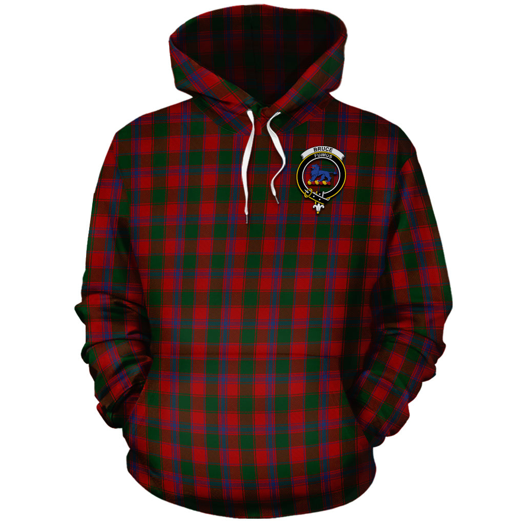 Bruce Old Tartan Hoodie with Family Crest - Tartanvibesclothing