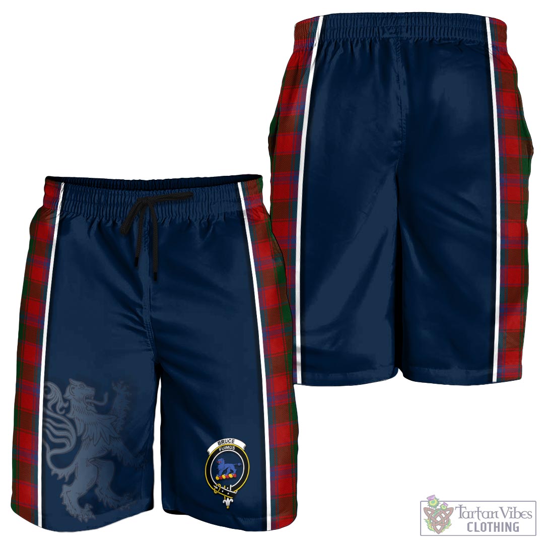 Tartan Vibes Clothing Bruce Old Tartan Men's Shorts with Family Crest and Lion Rampant Vibes Sport Style