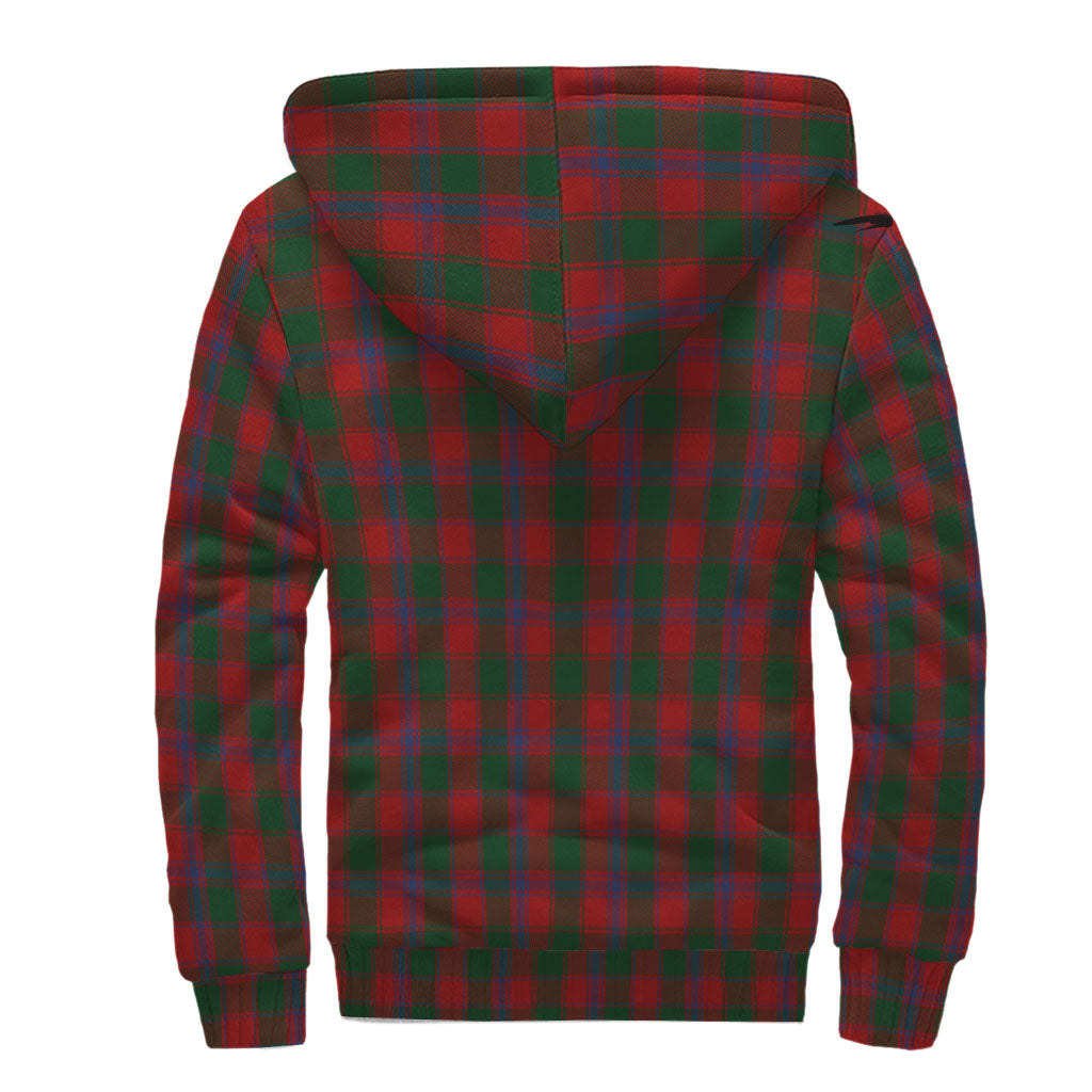 Bruce Old Tartan Sherpa Hoodie with Family Crest - Tartanvibesclothing