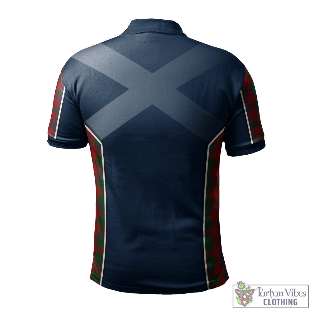 Tartan Vibes Clothing Bruce Old Tartan Men's Polo Shirt with Family Crest and Scottish Thistle Vibes Sport Style