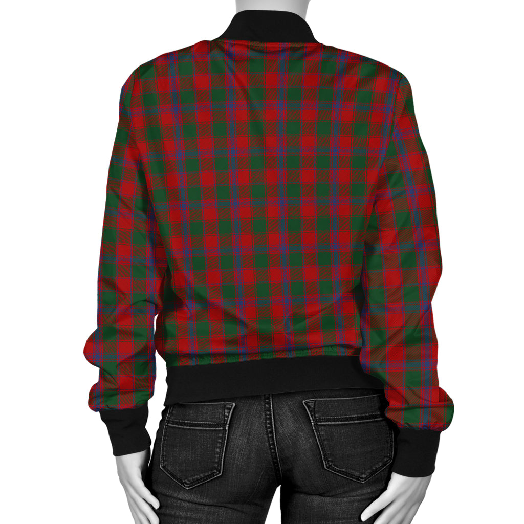 Bruce Old Tartan Bomber Jacket with Family Crest - Tartanvibesclothing