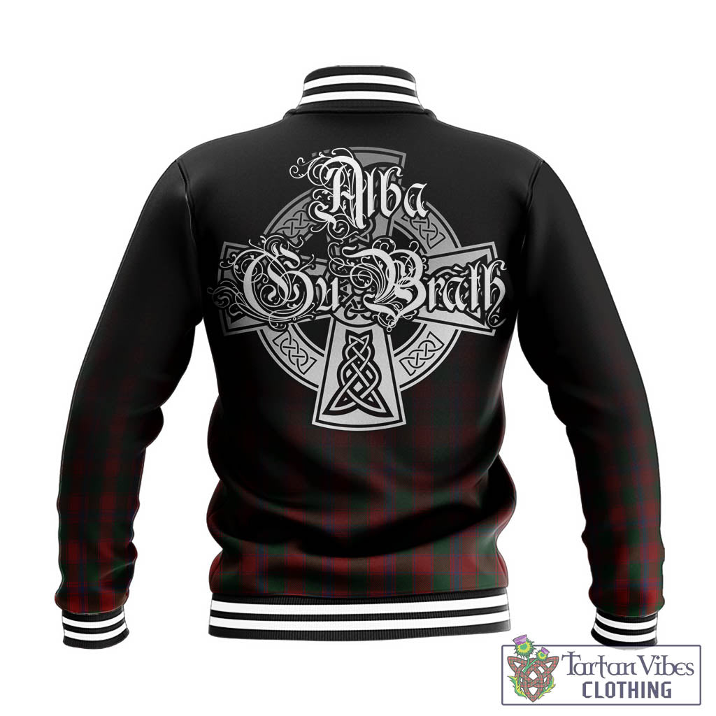 Tartan Vibes Clothing Bruce Old Tartan Baseball Jacket Featuring Alba Gu Brath Family Crest Celtic Inspired