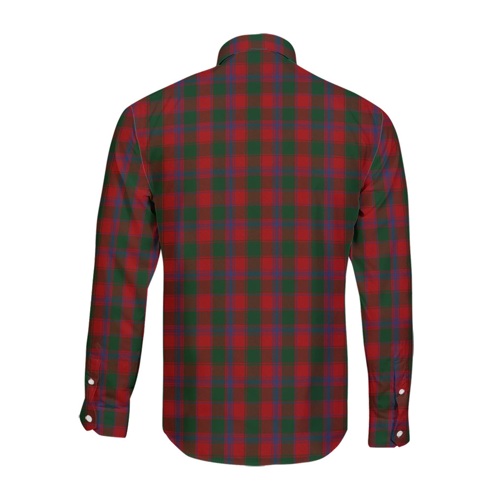 Bruce Old Tartan Long Sleeve Button Up Shirt with Family Crest - Tartanvibesclothing