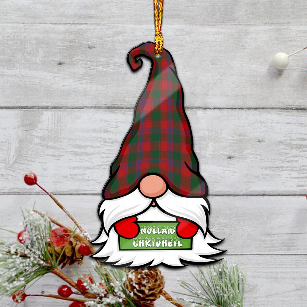 Bruce Old Gnome Christmas Ornament with His Tartan Christmas Hat - Tartan Vibes Clothing