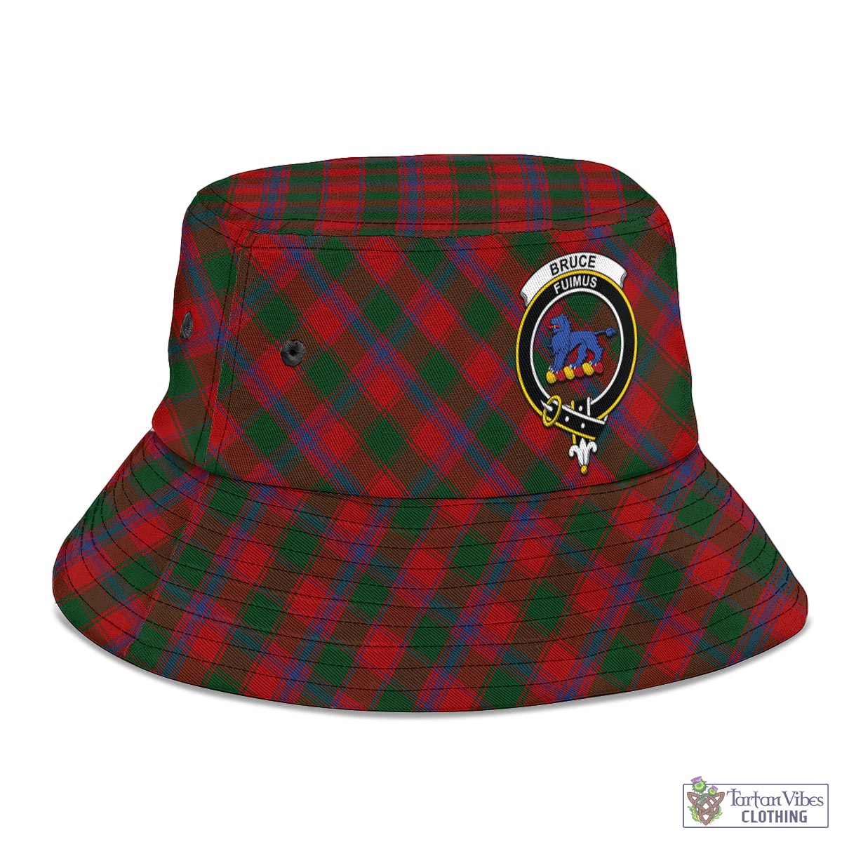 Tartan Vibes Clothing Bruce Old Tartan Bucket Hat with Family Crest