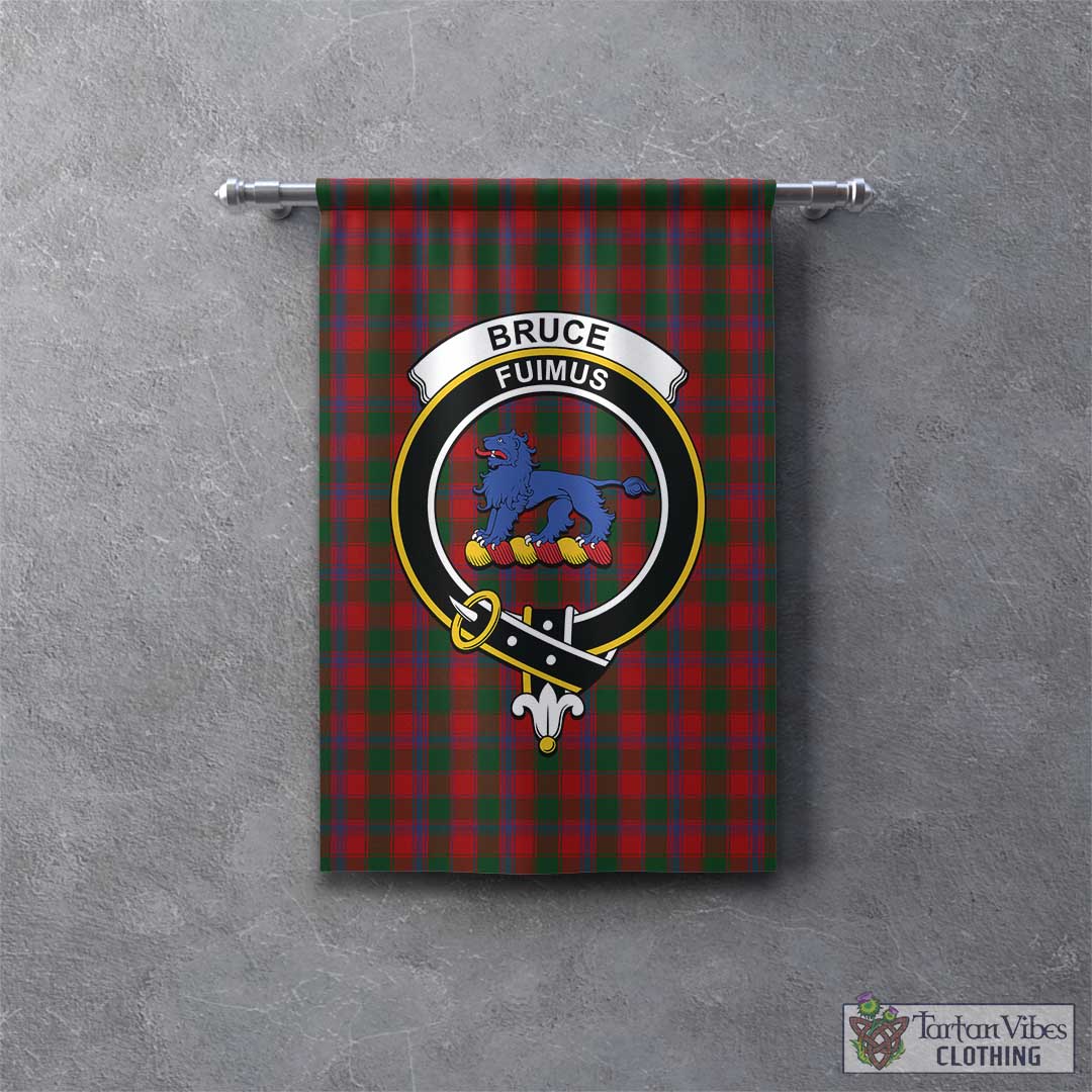 Tartan Vibes Clothing Bruce Old Tartan Gonfalon, Tartan Banner with Family Crest