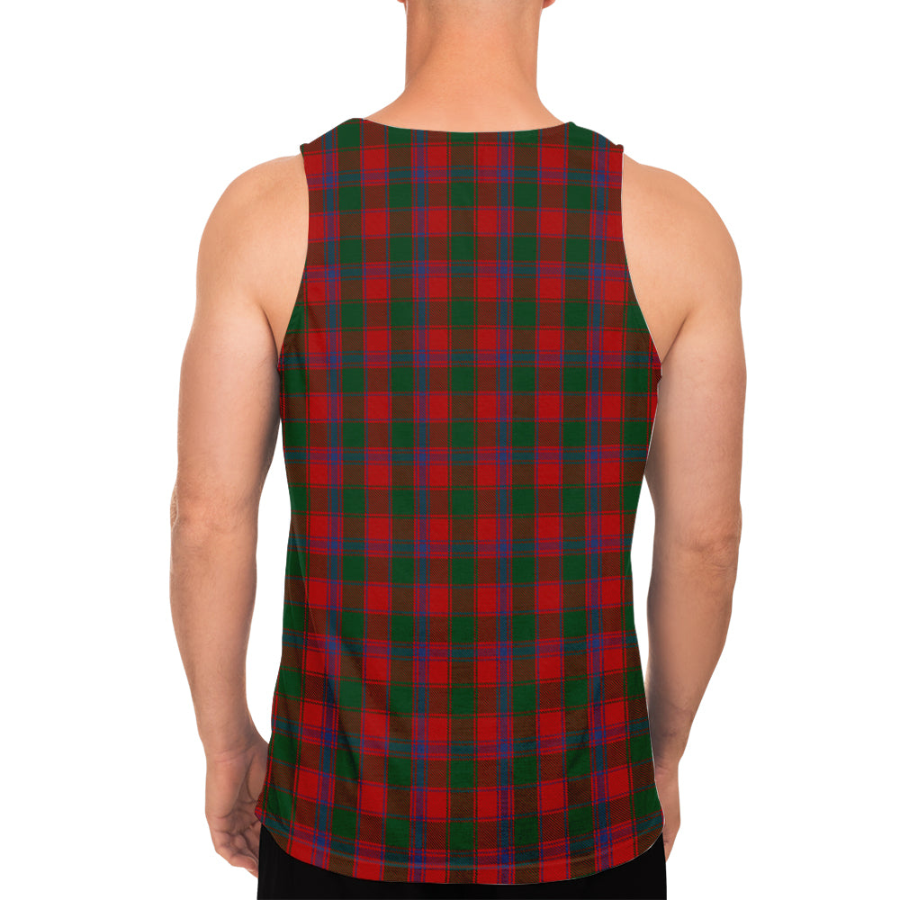 Bruce Old Tartan Mens Tank Top with Family Crest - Tartanvibesclothing