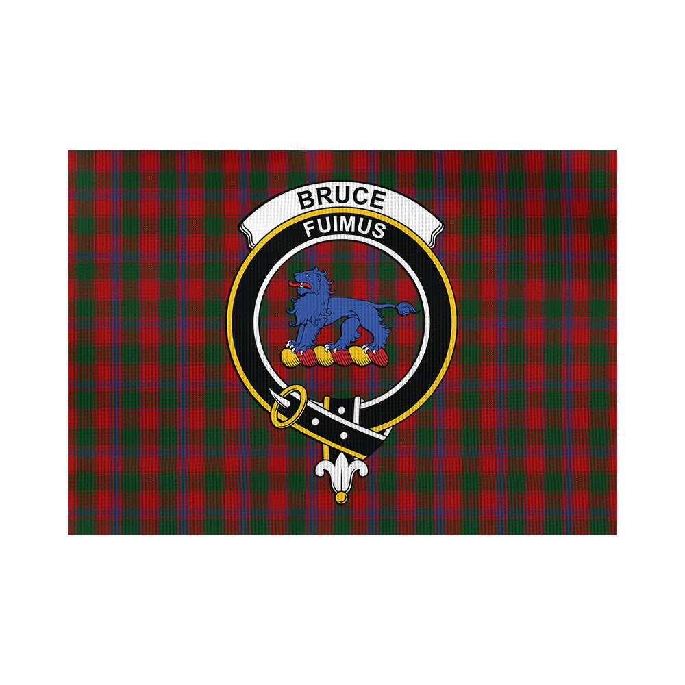 Bruce Old Tartan Flag with Family Crest - Tartan Vibes Clothing