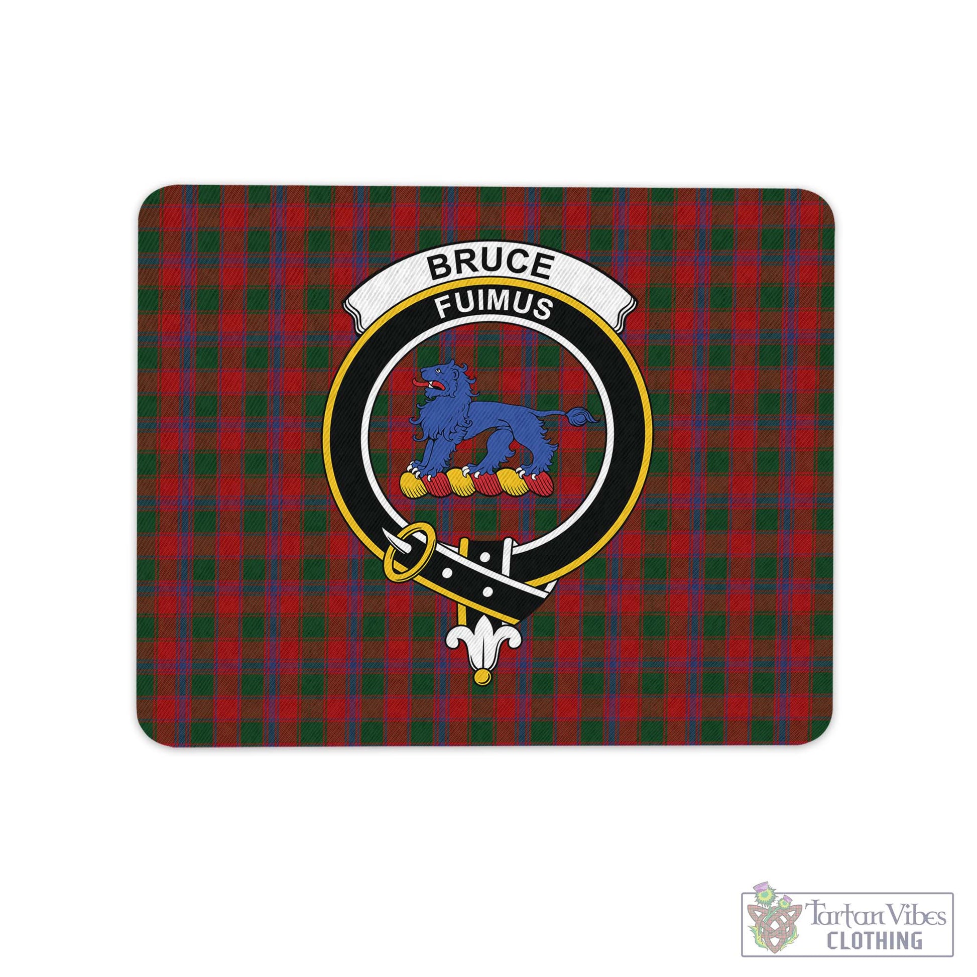 Tartan Vibes Clothing Bruce Old Tartan Mouse Pad with Family Crest