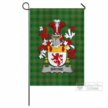 Bryne Irish Clan Tartan Flag with Coat of Arms