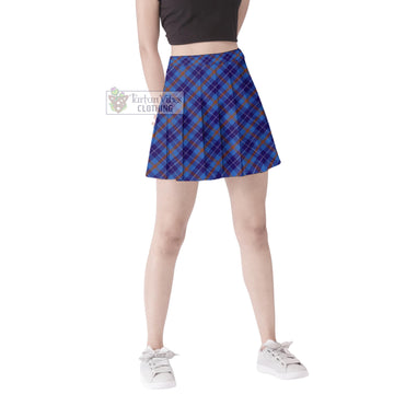 Bryson Tartan Women's Plated Mini Skirt Cross Style