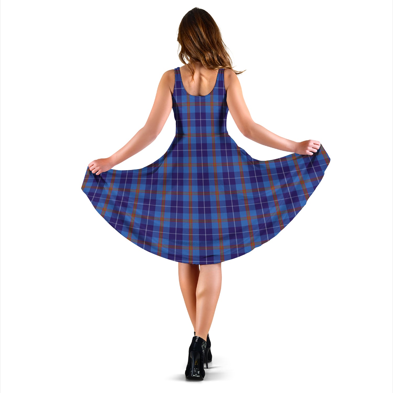 Bryson Tartan Sleeveless Midi Womens Dress - Tartanvibesclothing