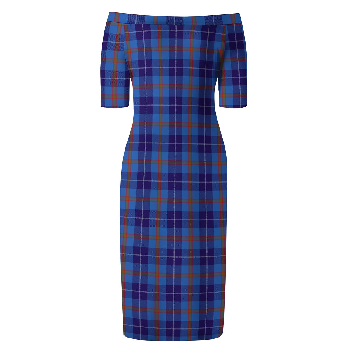 Bryson Tartan Off Shoulder Lady Dress - Tartan Vibes Clothing