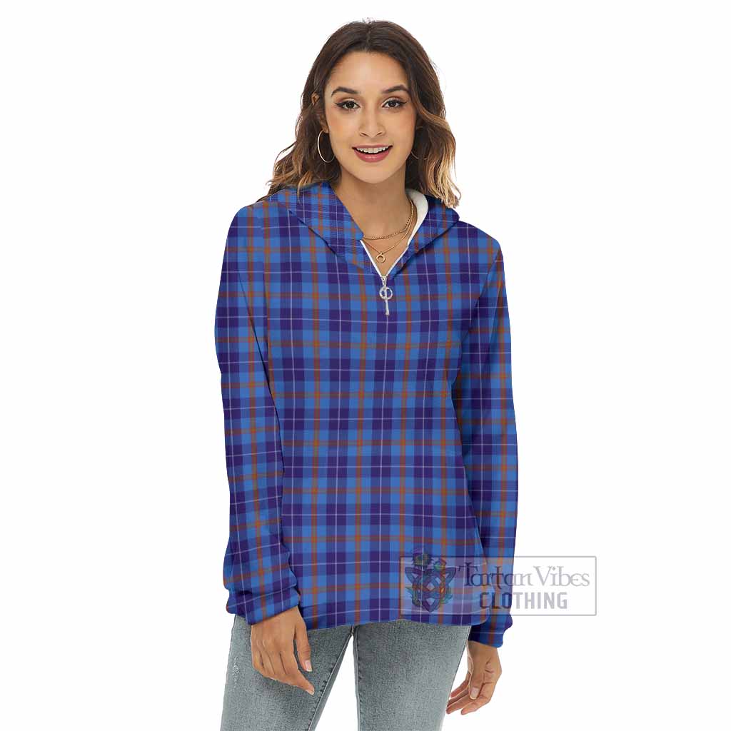 Bryson Tartan Women's Borg Fleece Hoodie with Half Zip - Tartan Vibes Clothing