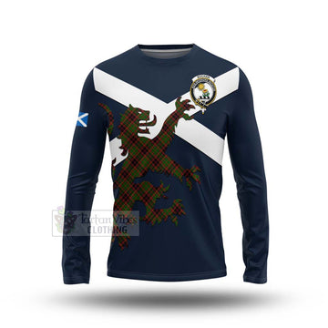 Buchan Tartan Lion Rampant Long Sleeve T-Shirt  Proudly Display Your Heritage with Alba Gu Brath and Clan Name