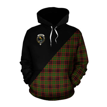 Buchan Tartan Cotton Hoodie with Family Crest and Military Logo Style