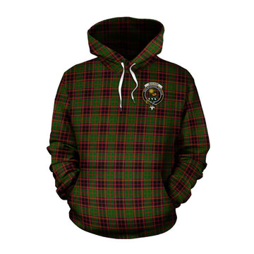 Buchan Tartan Cotton Hoodie with Family Crest Celtic Skull Style