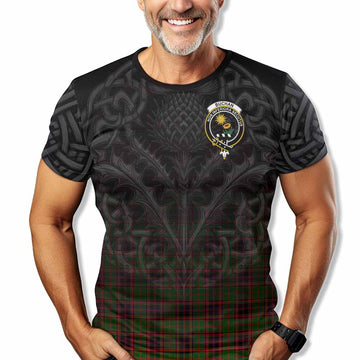 Buchan Tartan T-Shirt with Family Crest Celtic Thistle Vibes