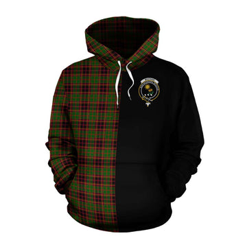 Buchan Tartan Cotton Hoodie with Family Crest and Half Of Me Style