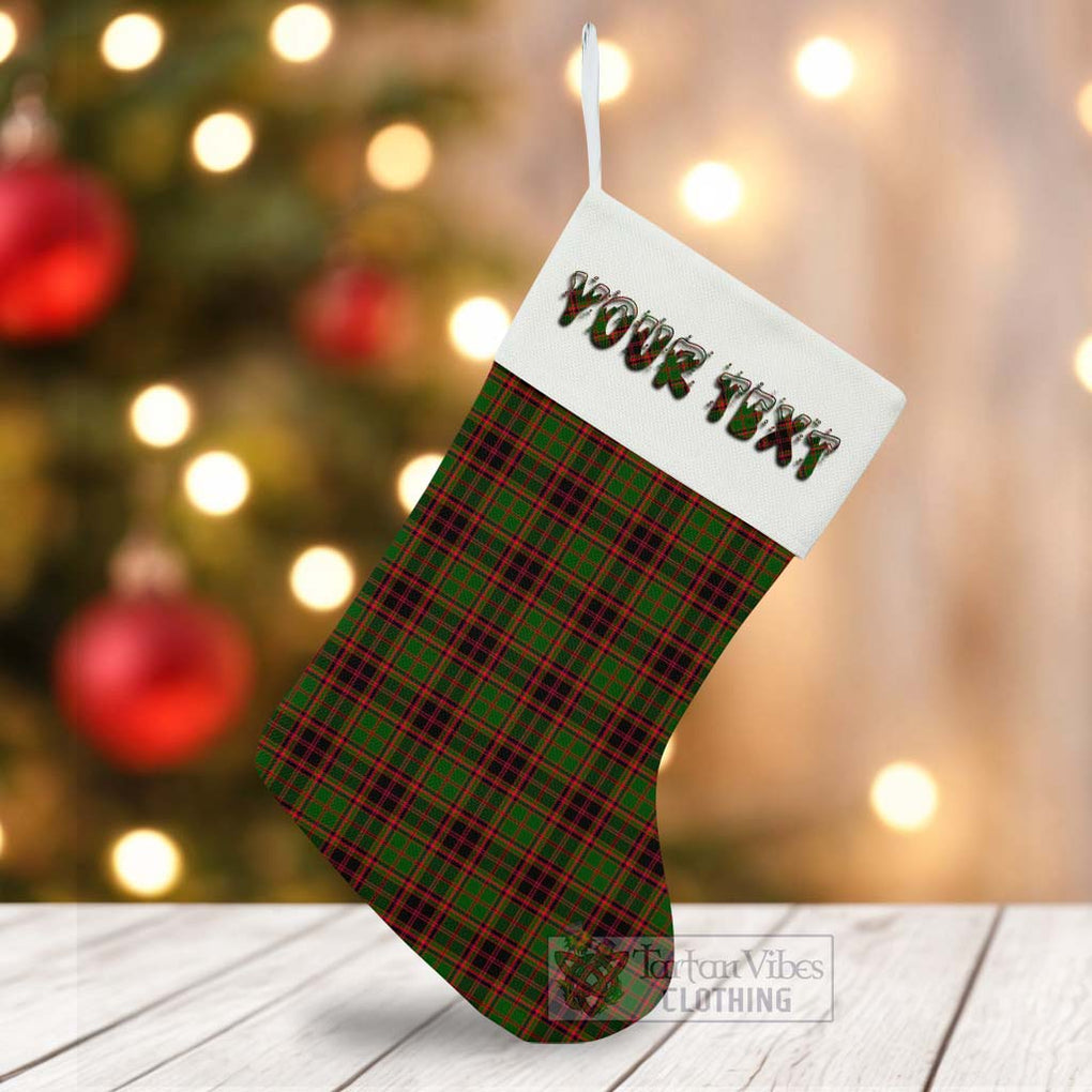 Tartan Vibes Clothing Buchan Tartan Christmas Stocking with Personalized Text