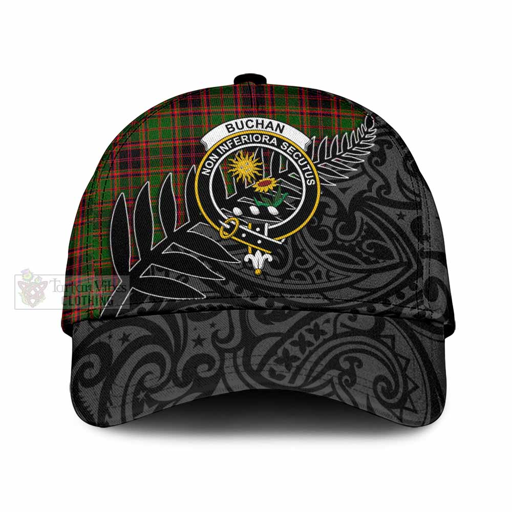 Tartan Vibes Clothing Buchan Tartan Classic Cap with New Zealand Silver Fern Half Style