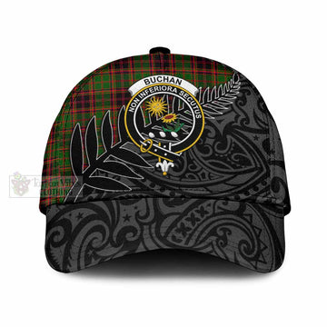 Buchan Crest Tartan Classic Cap with New Zealand Silver Fern Half Style