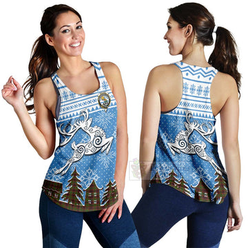 Buchan Clan Christmas Women's Racerback Tanks Celtic Reindeer Style